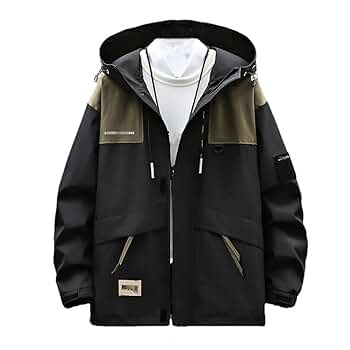 Windbreak Jacket Men Casual Patchwork Jacket Coat Spring